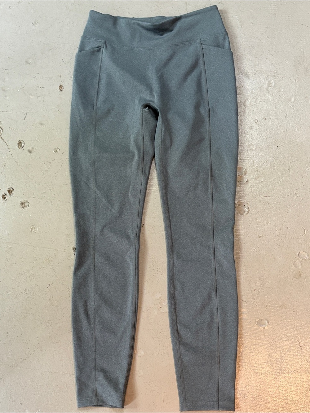 Ministry of Supply Gray High-Waist Seam Detail Leggings Size Small
